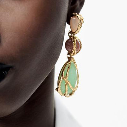 Sculptural Mesh Water-Drop Earrings