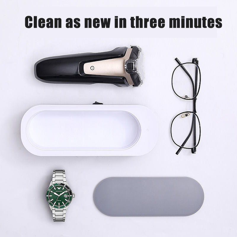 Portable Ultrasonic Jewelry Cleaner - Multi-Purpose Cleaning Machine for Rings, Watches & Glasses
