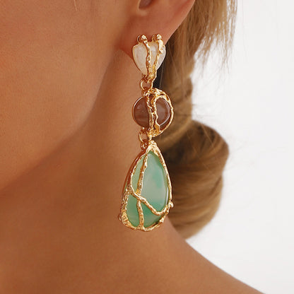 Sculptural Mesh Water-Drop Earrings