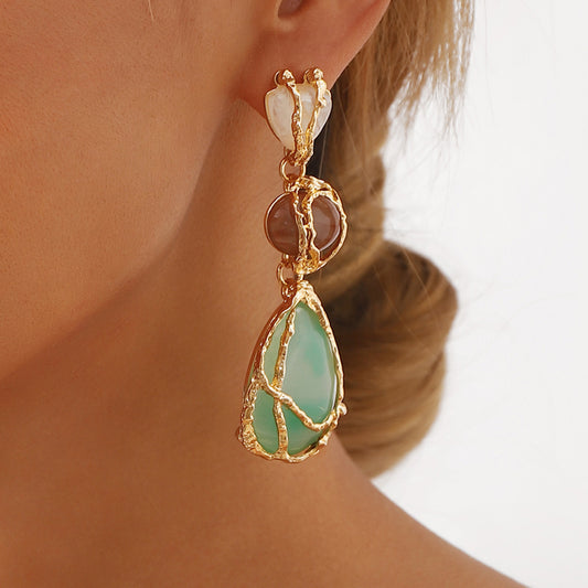 Sculptural Mesh Water-Drop Earrings