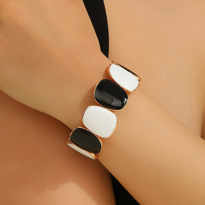 Fashionable and Elegant Adjustable Colored Enamel Link Bracelet