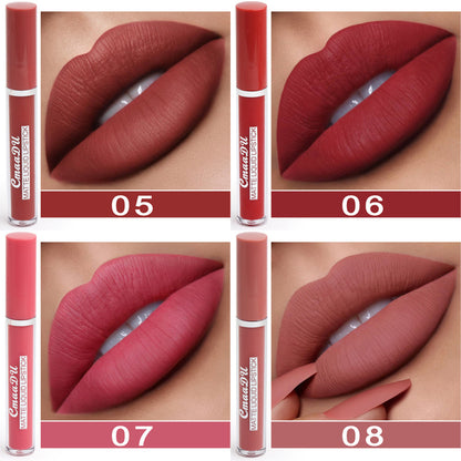 10-Piece Matte Lipstick Set - Long-Lasting Waterproof Lip Color Collection